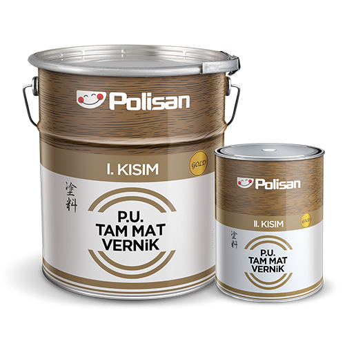 Poliüretan Tam Mat Vernik Gold
